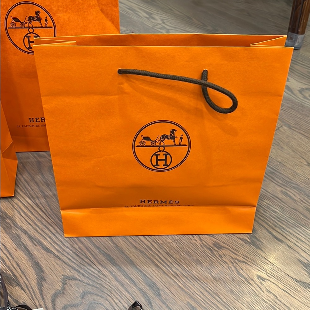 Hermès Orange Shopping Bags Set - Picture 12 of 15